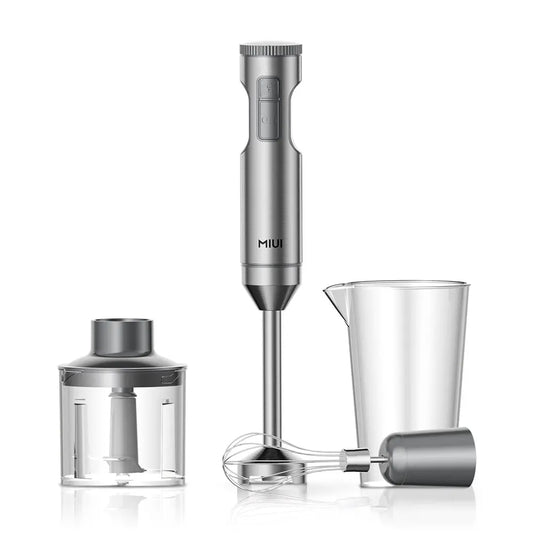 Professional 1000W Hand Immersion Blender - 4-in-1 Stainless Steel Food Mixer with 700ml Mixing Beaker, 500ml Processor, and Whisk